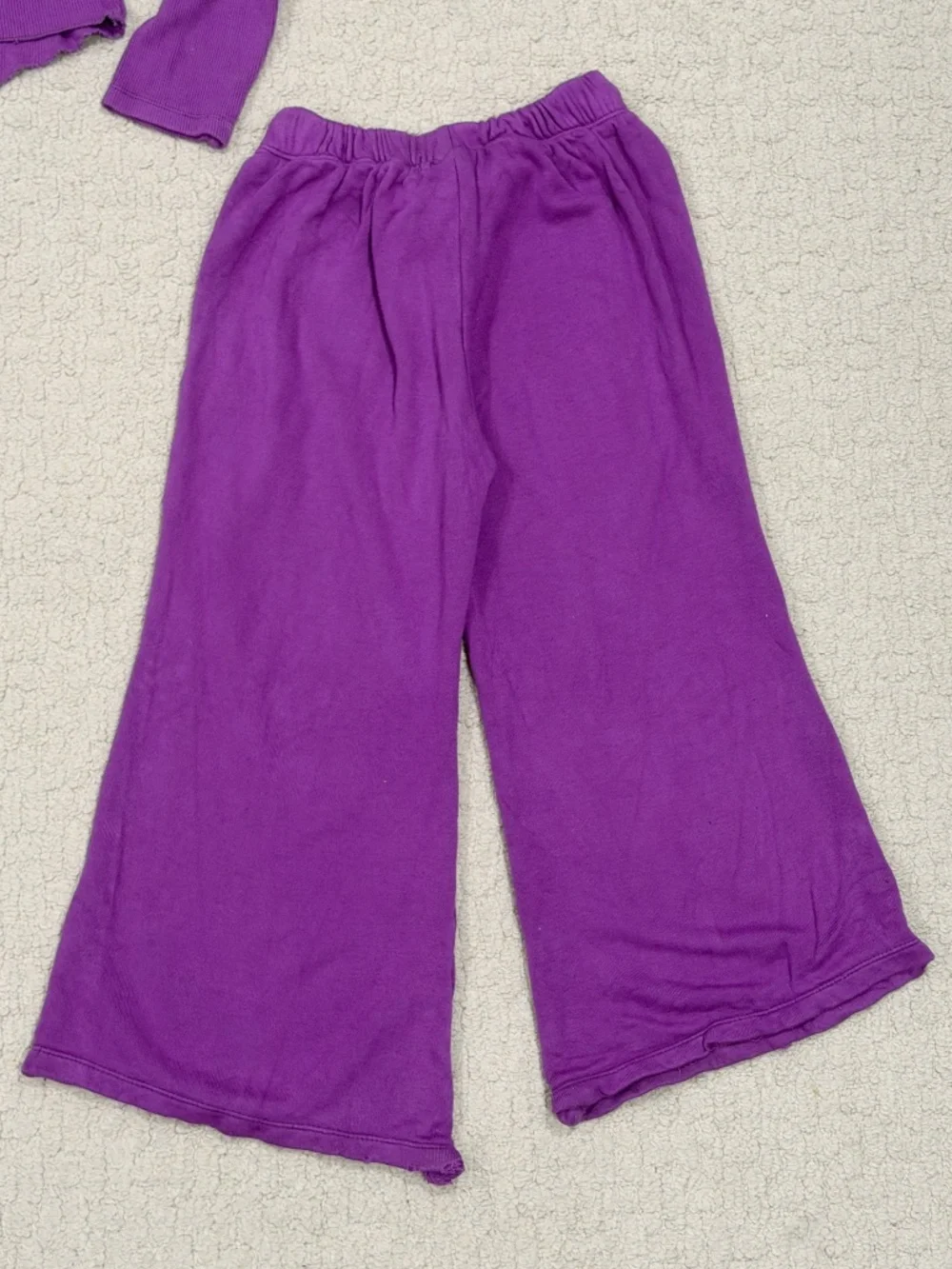 Kids Flowers By Zoe Cropped Top + Wide Leg Sweatpants Size 6X